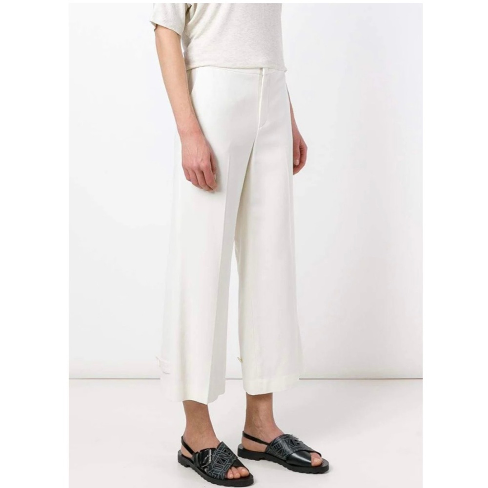 VINCE. | Button Tab Tailored Culotte Off White